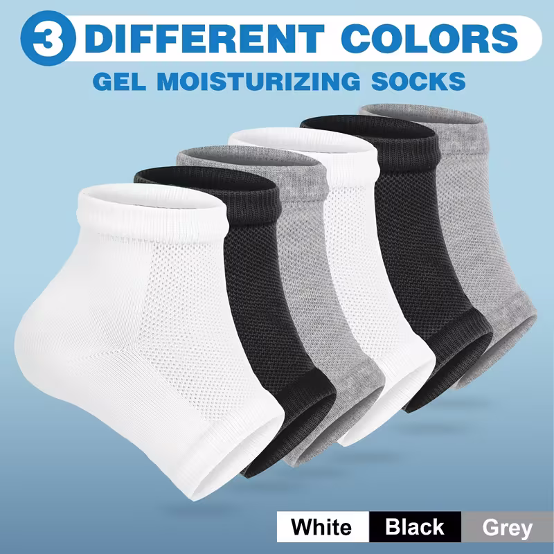 3 Pairs Moisturizing Heel Socks