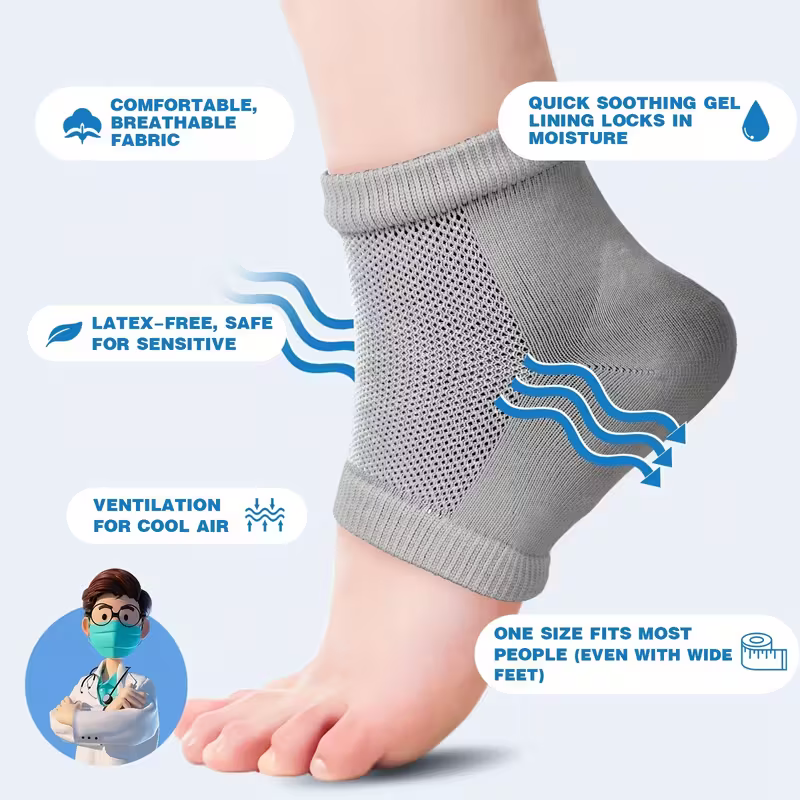 3 Pairs Moisturizing Heel Socks