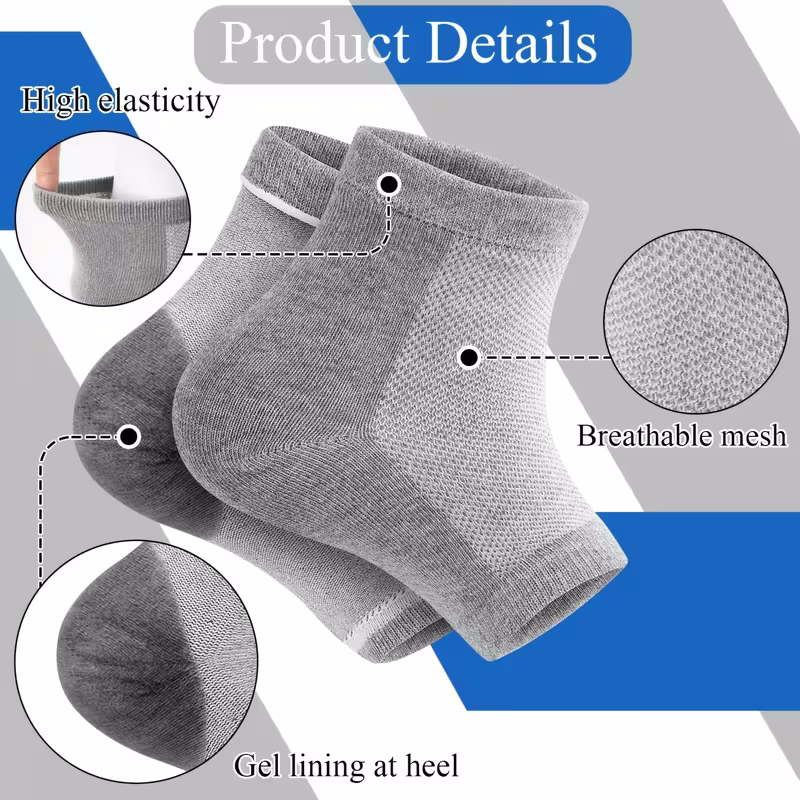 3 Pairs Moisturizing Heel Socks