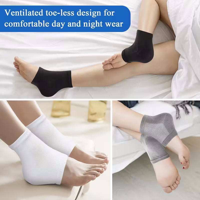 3 Pairs Moisturizing Heel Socks